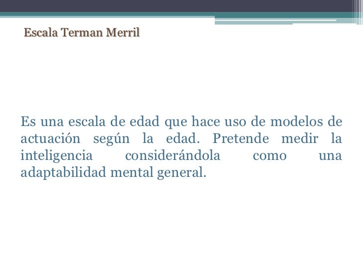 escala de terman merril